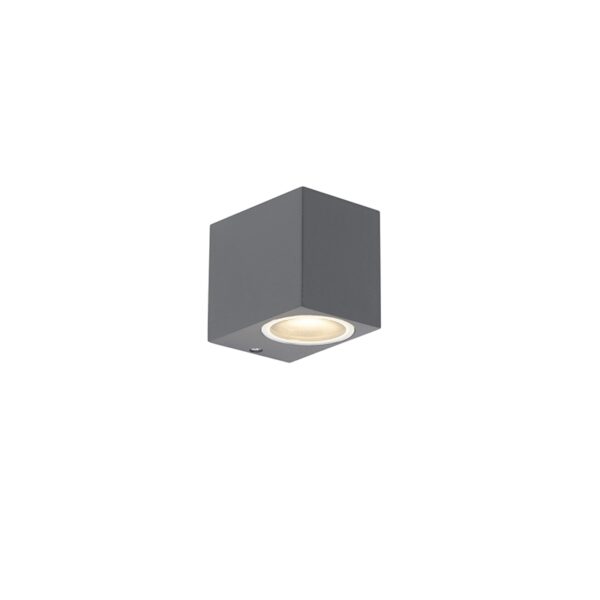wandlampen buiten Set van 4 moderne donkergrijs IP44 Baleno Aluminium Donkergrijs Kan jouw interieur wel een strakke wandlamp Dan is I wat je Zijn design zorgt