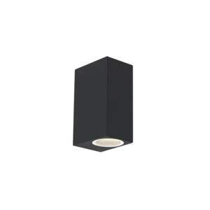 wandlampen buiten Set van 2 moderne zwart IP44 Baleno Aluminium Zwart De II is een echte eyecatcher voor in en om je huis. Hij geeft fraai strijklicht langs de