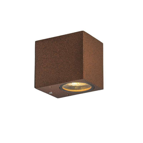 wandlampen buiten Set van 4 roestbruin IP44 Baleno Aluminium Roestbruin Wat een stoere wandlamp is I. Zijn roestbruine kleur zorgt voor touch aan je interieur.
