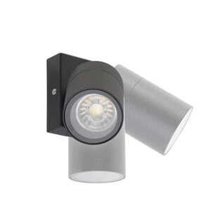wandlampen buiten Smart buitenwandlamp zwart IP44 incl. wifi GU10 Solo Roestvrij staal Zwart Jouw simplistische en minimalistische interieur helemaal Kies dan