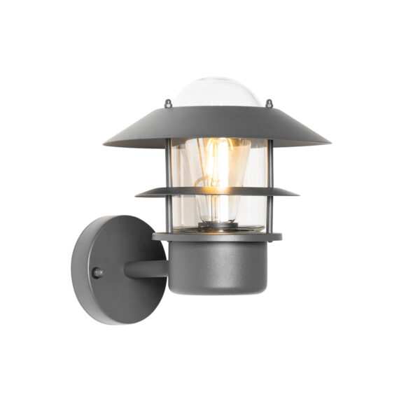 wandlampen buiten Vintage buitenwandlamp donkergrijs IP44 Prato Roestvrij staal Donkergrijs Kies voor deze vintage wandlamp en meer sfeer rondom je huis. Deze