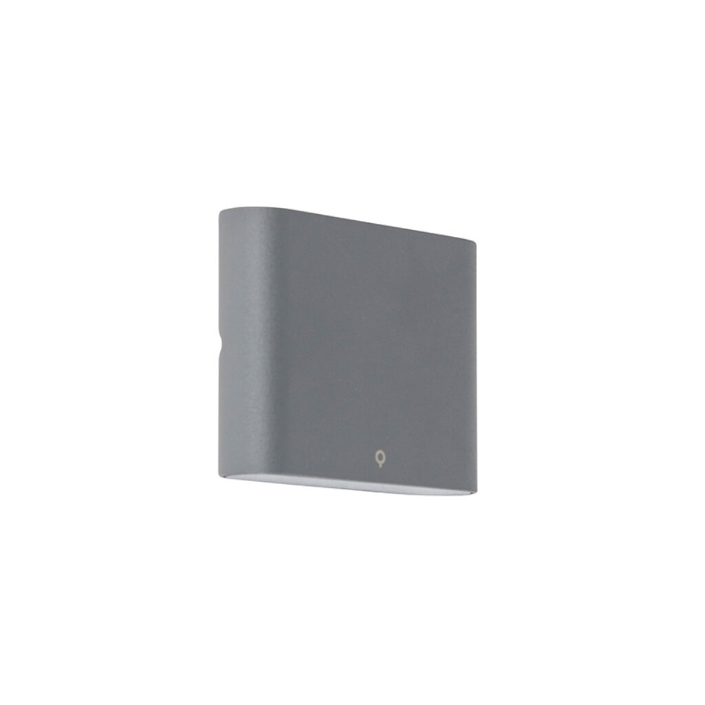 wandlampen buiten Wandlamp antraciet 115 cm incl. LED IP65 Batt AluminiumGlas Donkergrijs Een minimalistische lamp maar o zo sfeervol. is toepasbaar in heel
