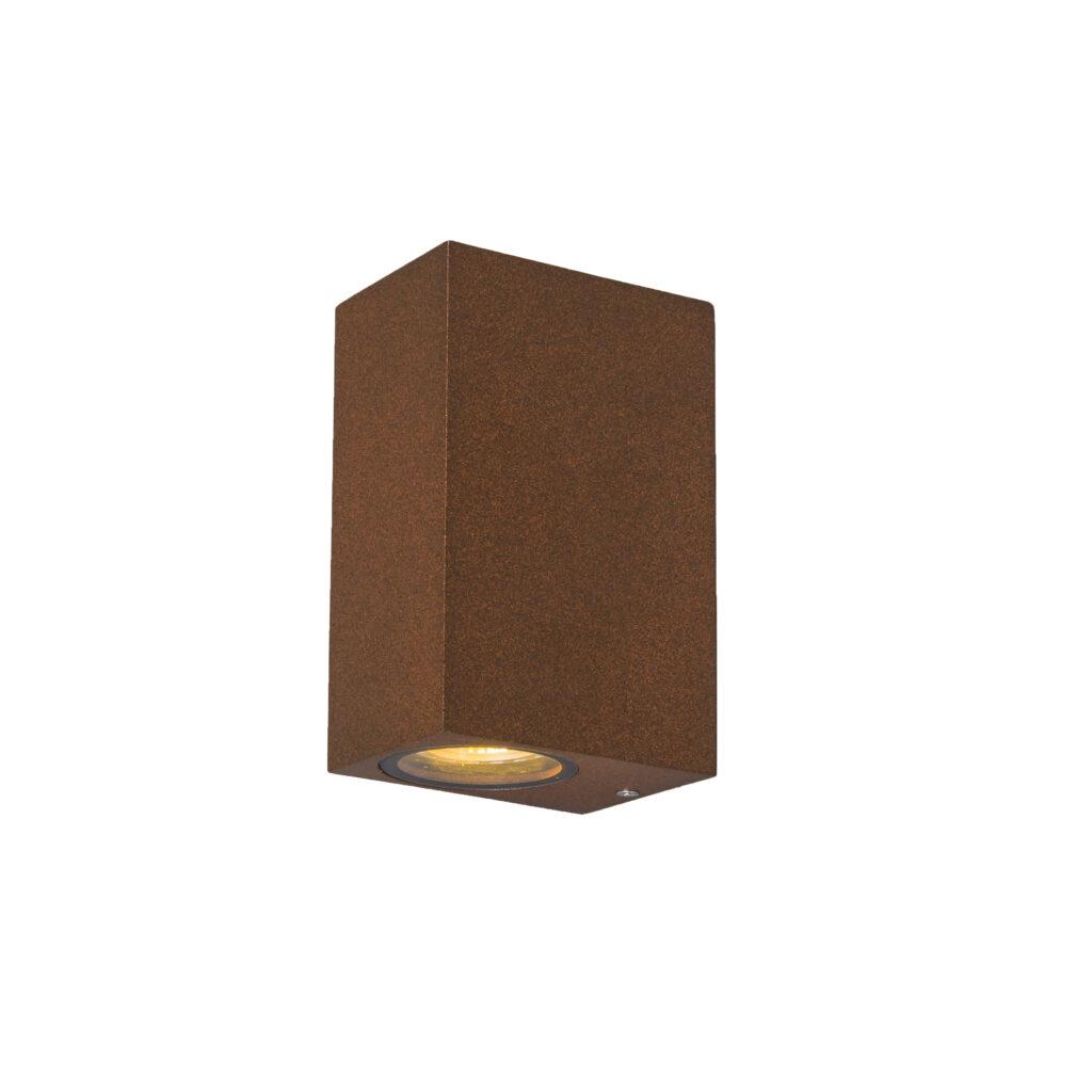 wandlampen buiten wandlamp roestbruin IP44 Baleno Aluminium Roestbruin De II is een echte eyecatcher voor in en om je huis. Hij geeft fraai strijklicht langs de