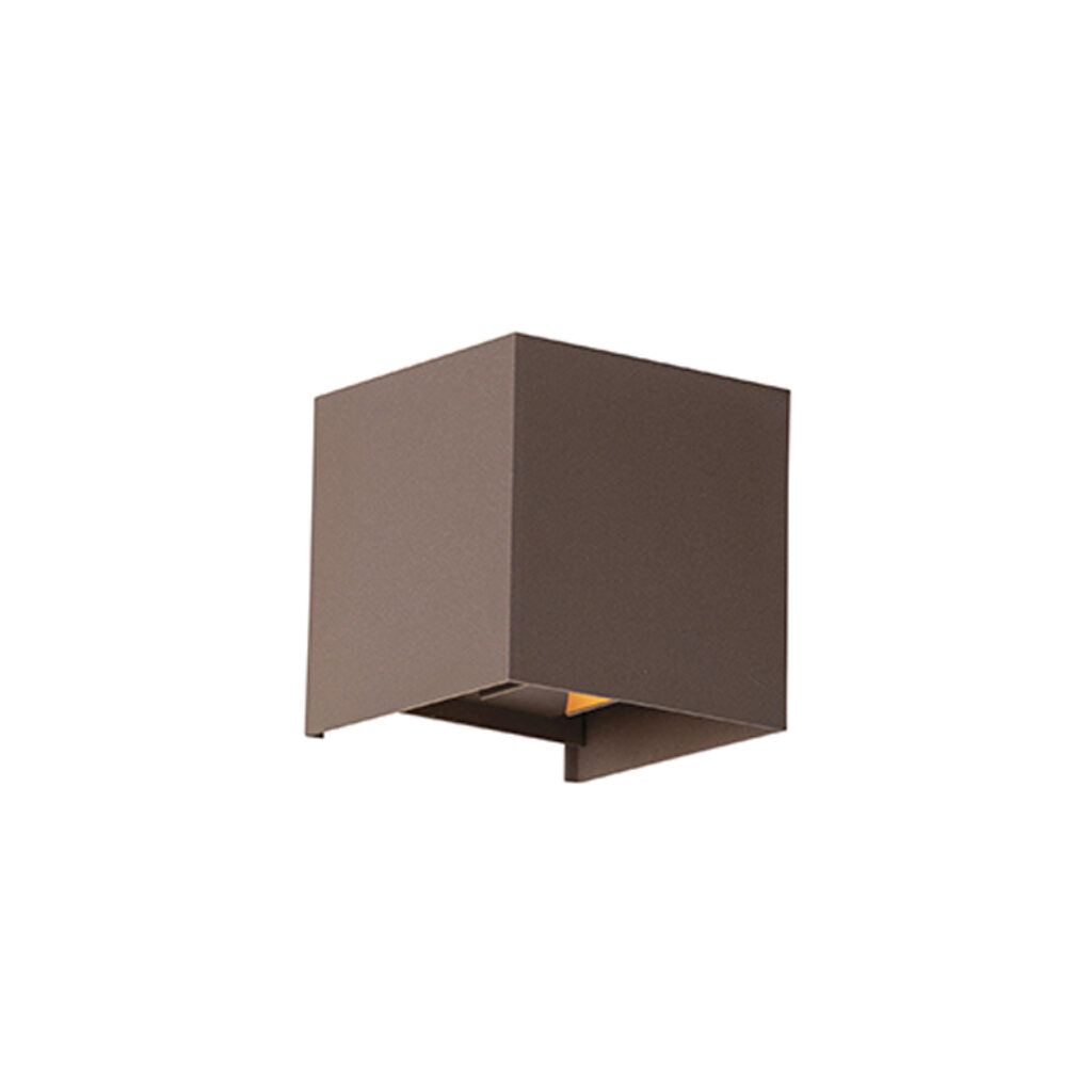 wandlampen buiten Buiten wandlamp roestbruin incl. LED IP54 Edwin Aluminium Bruin