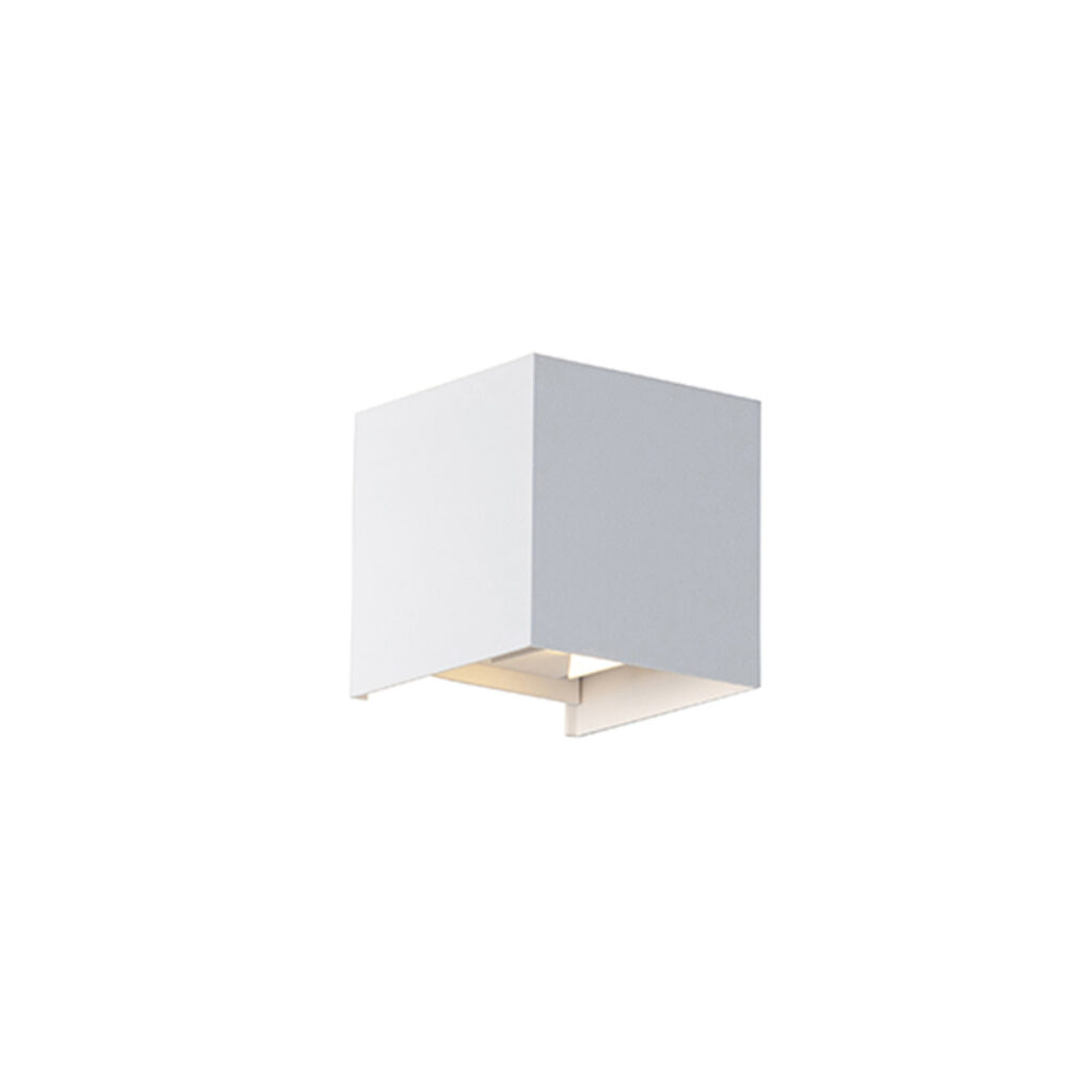 wandlampen buiten Buiten wandlamp wit incl. LED IP54 Edwin Aluminium Wit Deze is een opvallende verschijning voor in en rondom je huis. De lamp heeft mooi licht