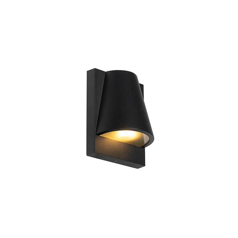 wandlampen buiten wandlamp zwart IP44 Femke AluminiumGlas Zwart Wandlamp is super sfeervol en de perfecte lamp voor naast voordeur op het tuinhuisje of