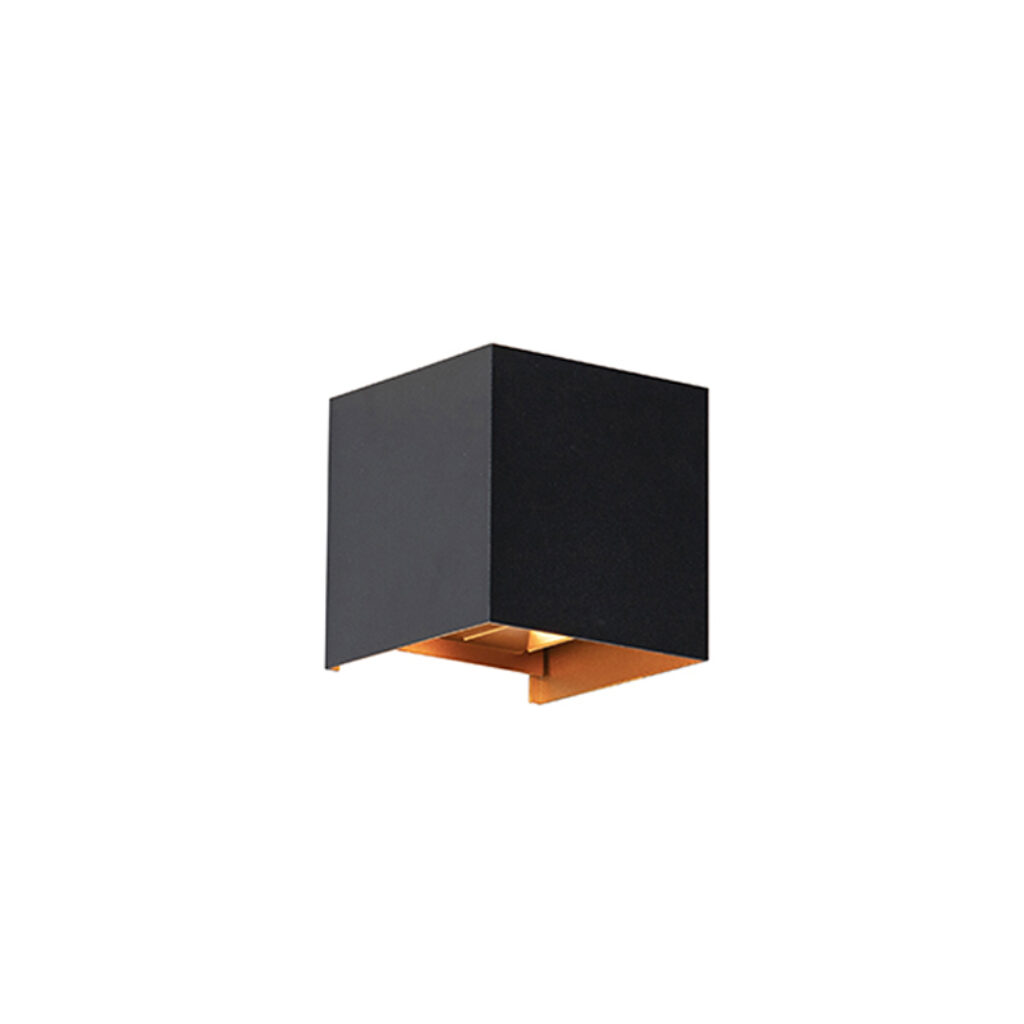 wandlampen buiten Buiten wandlamp zwart met goud incl. LED IP54 Edwin Aluminium Zwart Voeg sfeer toe Edwin. Deze is geschikt voor zowel binnen als buiten. Door
