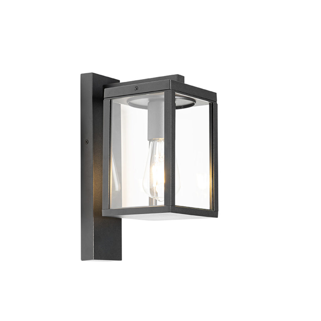 wandlampen buiten wandlantaarn zwart IP44 Charlois AluminiumGlas Zwart Wandlamp geeft je huis aan de buitenkant net dat beetje extra. Het strakke en