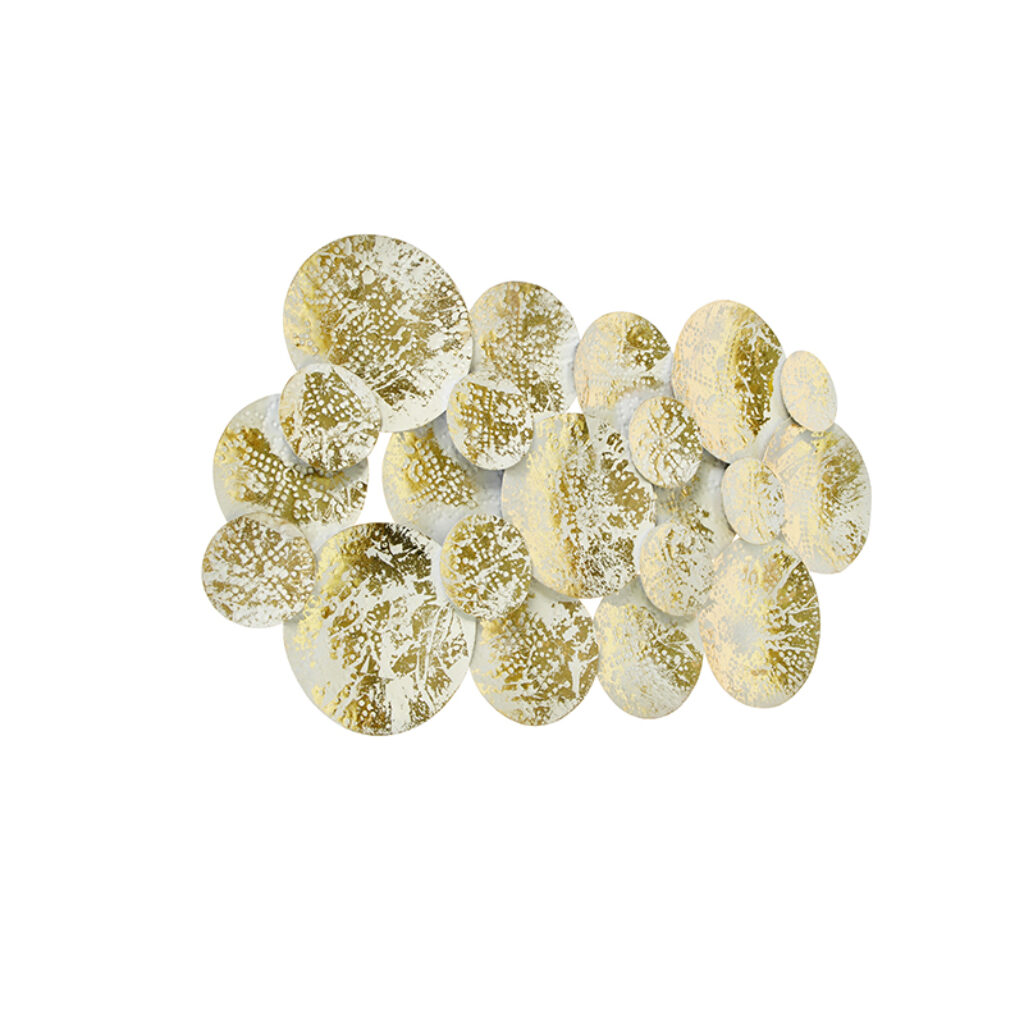 wandlampen Decorateive oosterse wandlamp goud met wit Hikina Staal Wit Wauw wat een chique lamp is Zijn combinatie van in structuur zorgen voor oosters gevoel.