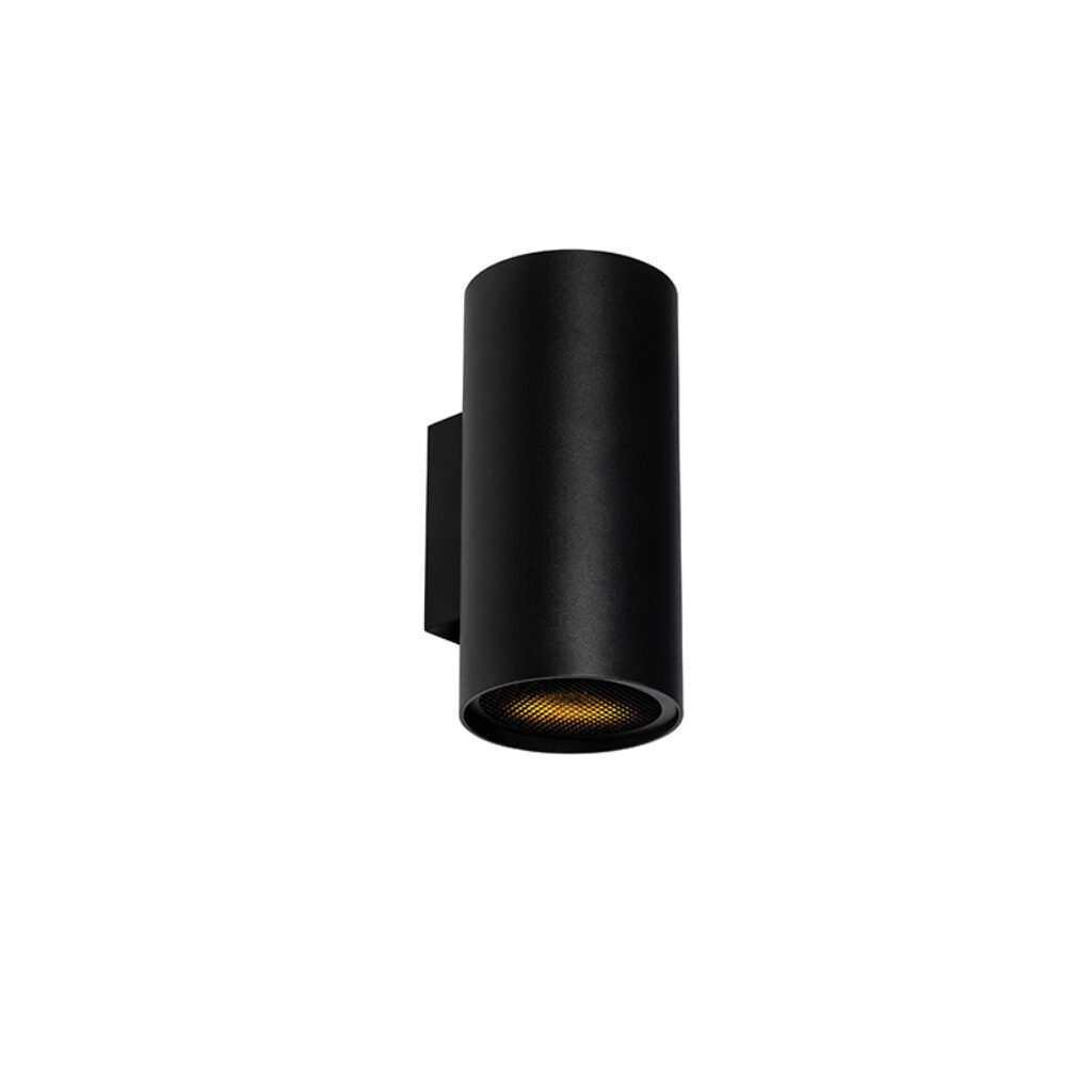 wandlampen Design ronde wandlamp zwart Sab Honey Aluminium Zwart Een tijdloze zwarte in een minimalistisch design. echte De gouden afwerking aan de lamp zorgt