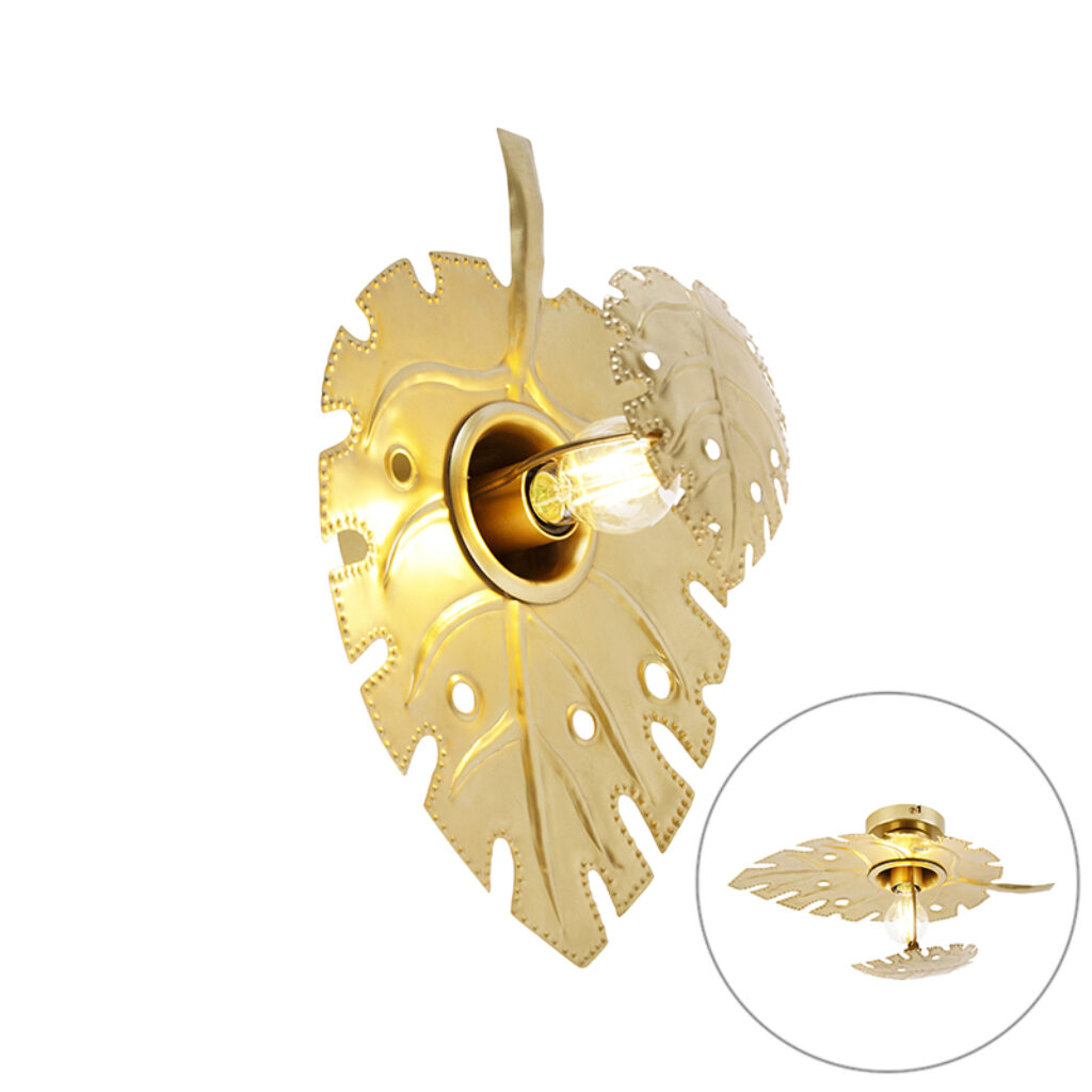 wandlampen Design wandlamp antiek goud Carballo Staal Haal een echte eyecatcher in huis met onze Carballo. Deze is gemaak van staal en afgewerkt prachtige