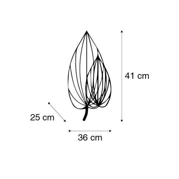 Design wandlamp antiek goud - Folla - Afbeelding 3