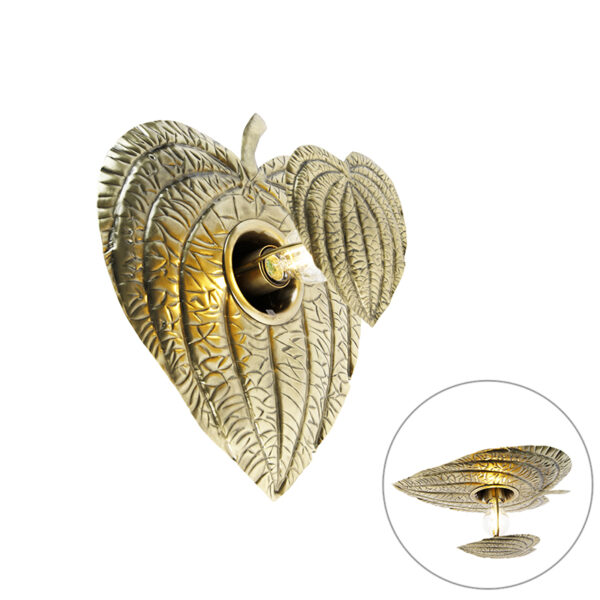 wandlampen Design wandlamp antiek goud Folla Staal Geef je interieur een design touch met onze Folla. Een echte eyecatcher hij heeft prachtig ontwerp oog voor