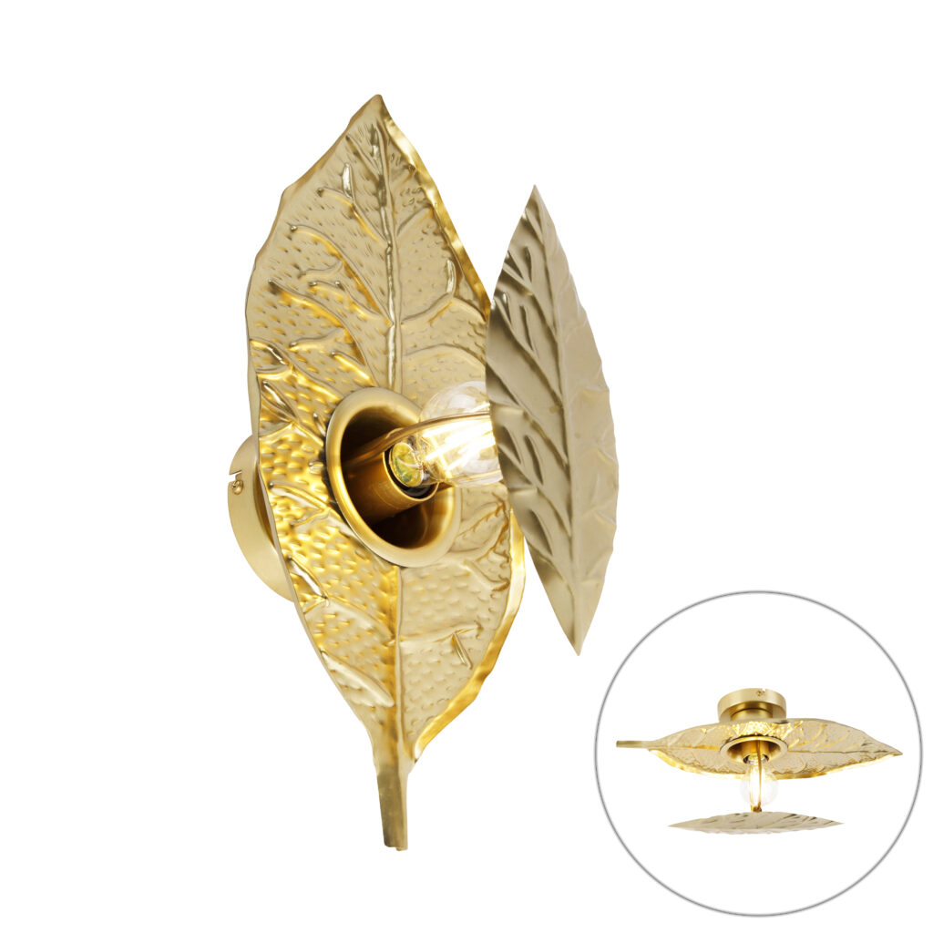wandlampen Design wandlamp antiek goud Nora Staal laat je hart sneller Een lamp geschikt als basisverlichting in de hal woonkamer of jouw Deze is gemaakt van