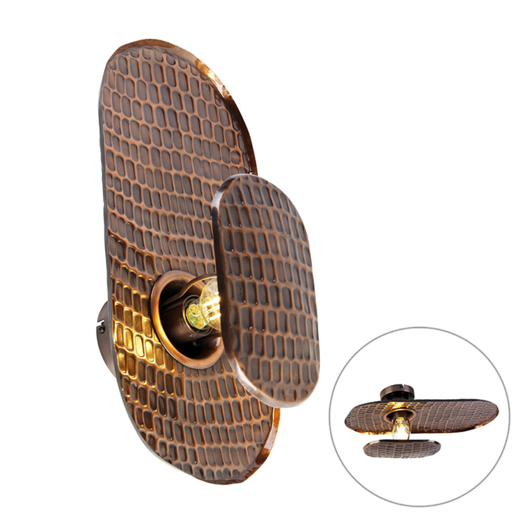 wandlampen Design wandlamp antiek koper Mees Staal Koper Haal een unieke design in huis met onze Mees. Deze lamp is gemaakt van staal en afgewerkt koperen kleur