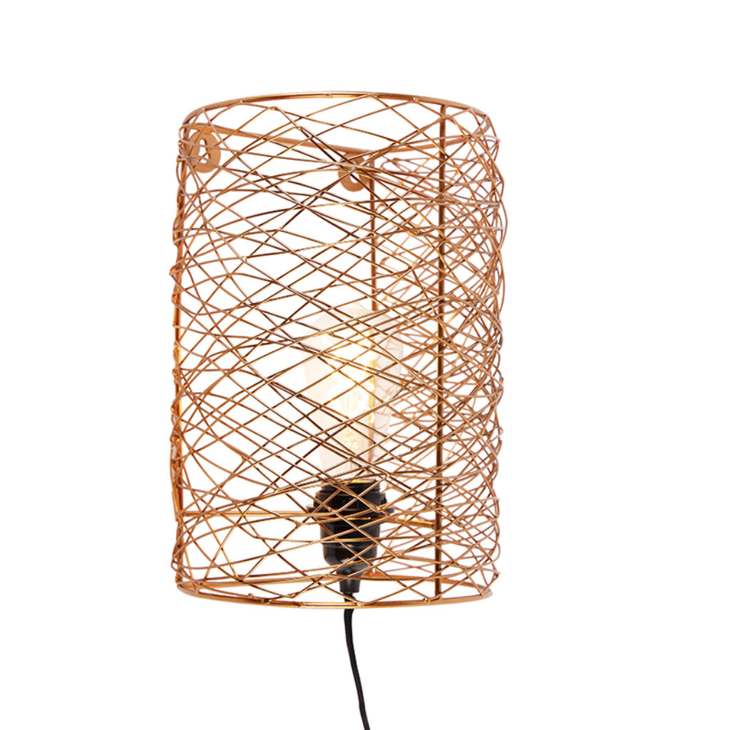 wandlampen Design wandlamp koper Sarella Staal Koper Ben je op zoek naar een design Zoek niet Met aan de muur heb stijlvolle in huis. Het open van kap zorgt