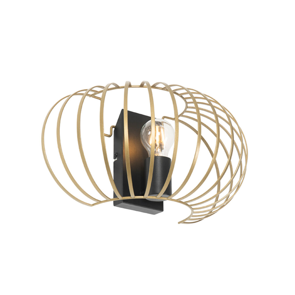wandlampen Design wandlamp messing 39 cm Johanna Staal Haal een echte design in huis met Johanna. Deze lamp zorgt voor vrolijk lichteffect op de muren doordat