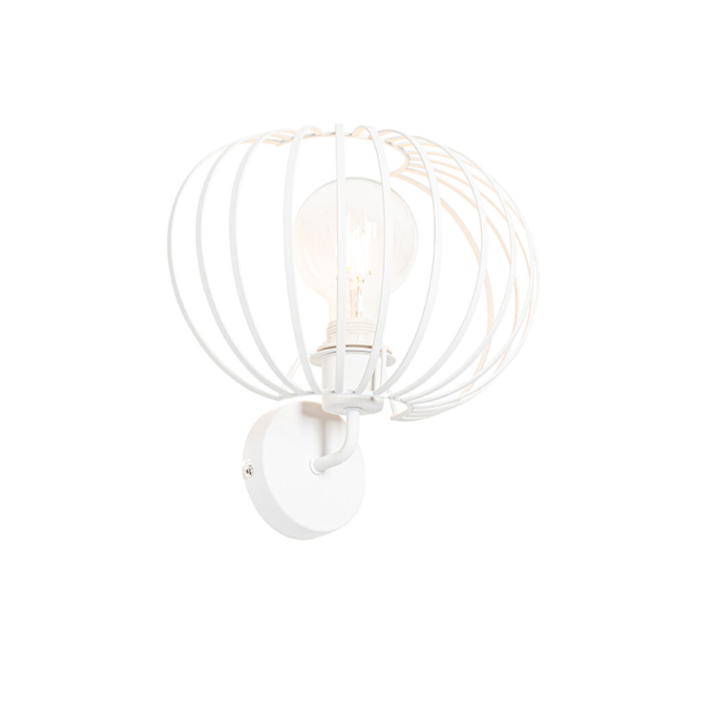 wandlampen Design wandlamp wit 30 cm Johanna Staal Wit Haal een echte design in huis met Johanna. Deze lamp zorgt voor mooi lichteffect op de muren omdat het