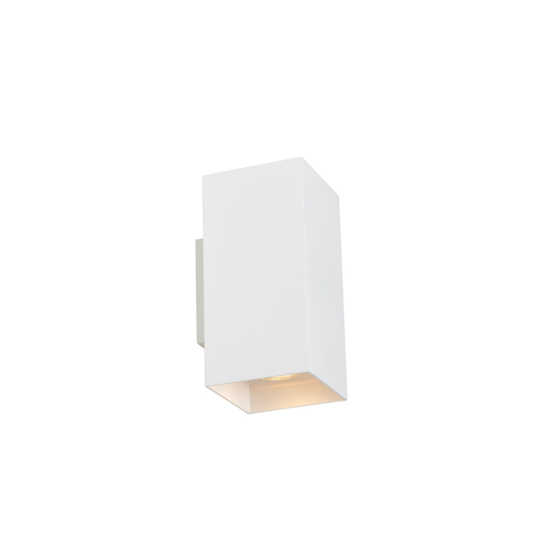 wandlampen Design wandlamp wit vierkant Sab Aluminium Wit Een tijdloze witte in een minimalistisch echte sfeermaker. Wandlamp is toepasbaar heel veel ruimtes