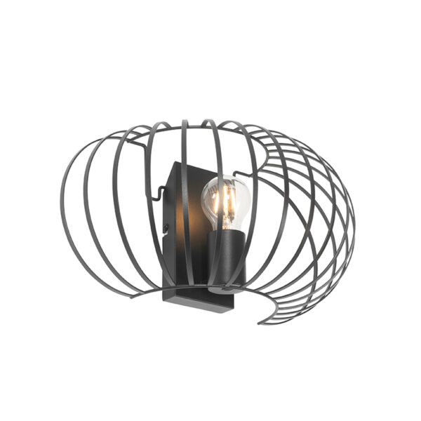 wandlampen Design wandlamp zwart 39 cm Johanna Staal Zwart Haal een echte design in huis met Johanna. Deze lamp zorgt voor vrolijk lichteffect op de muren