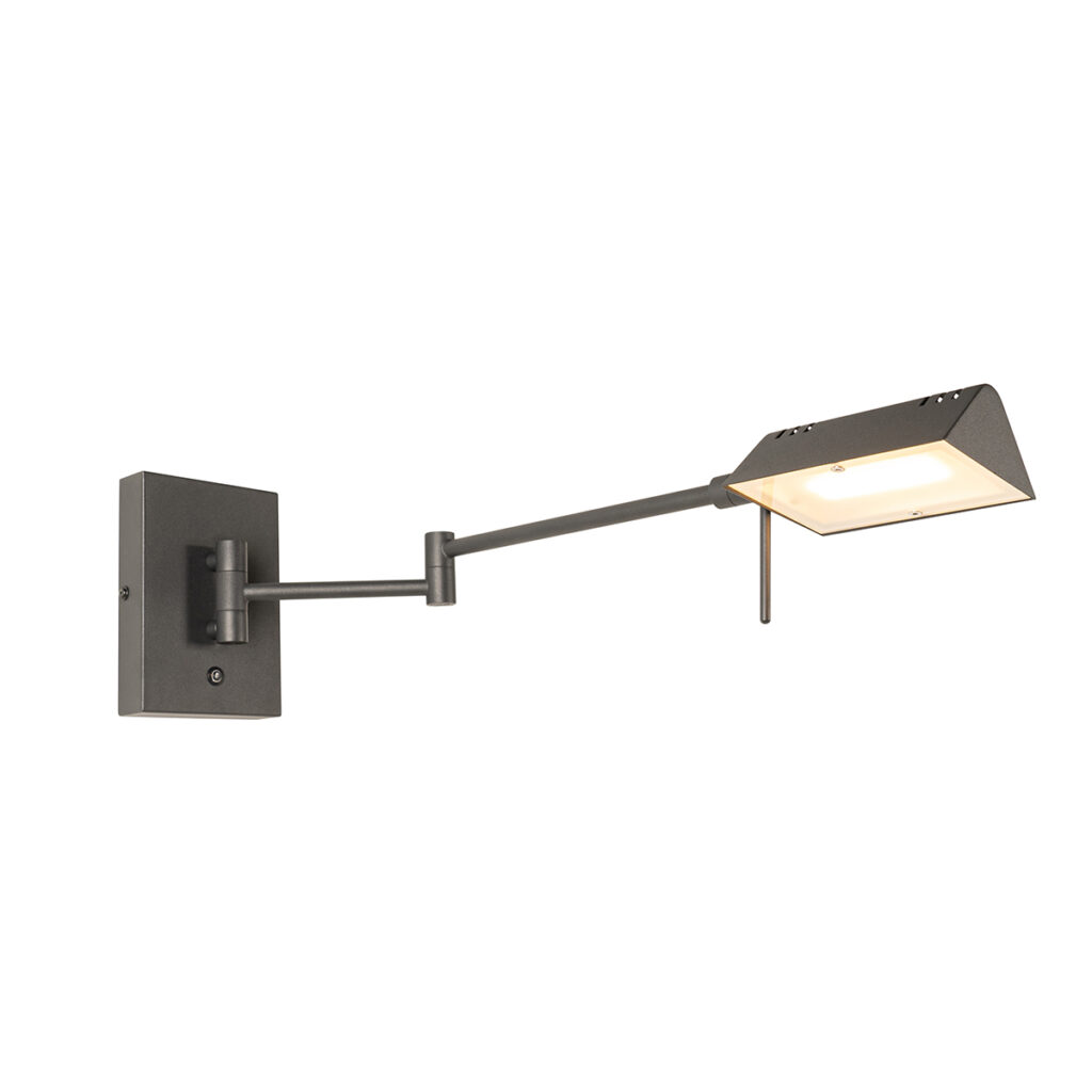wandlampen Design wandlamp zwart incl. LED met touch dimmer Notia Staal Zwart