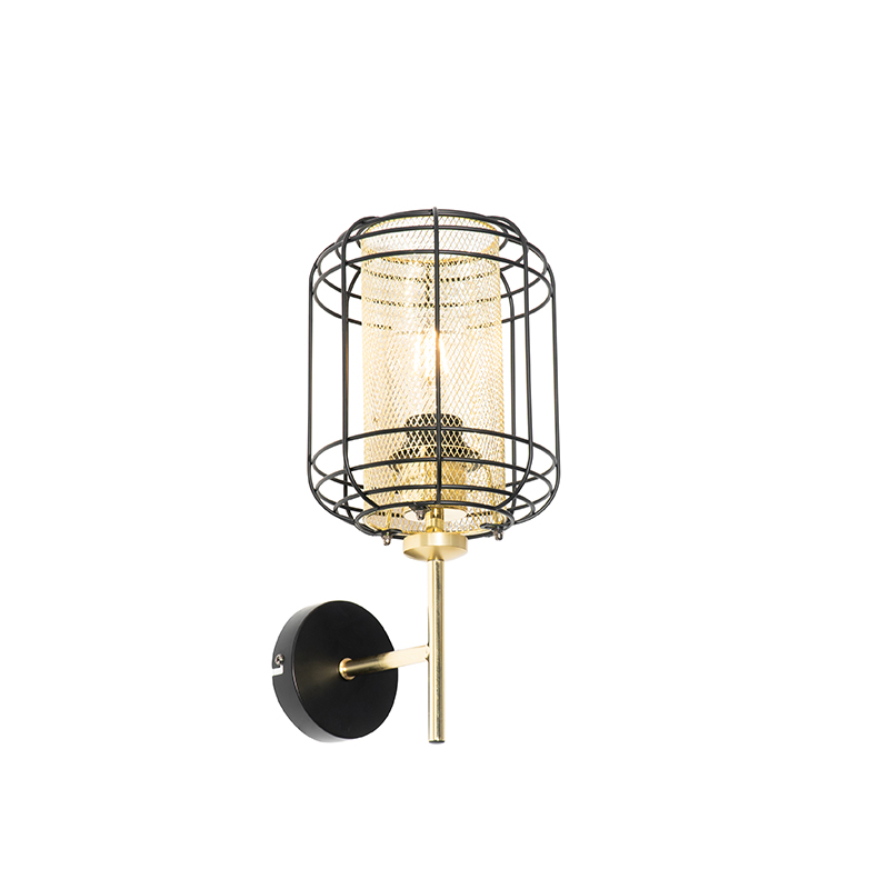 wandlampen Design wandlamp zwart met goud Gaze Up Staal Zwart Haal een echte design eyecatcher in huis onze Up. Deze zorgt voor prachtig lichteffect zijn gouden