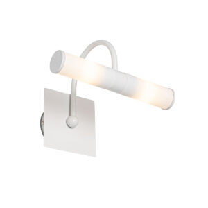 wandlampen Klassieke badkamer wandlamp wit IP44 Bath Arc StaalGlas Wit