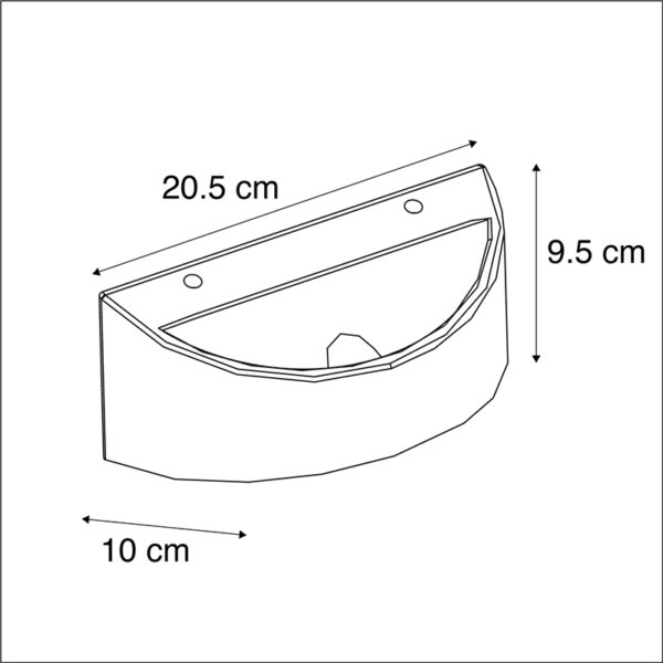 Landelijke halfronde wandlamp beton - Adelaide - Afbeelding 3