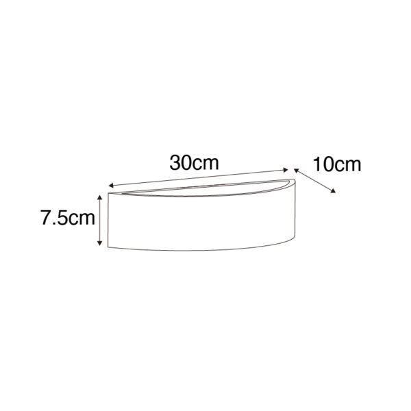 Landelijke wandlamp gips - Aurel Novo - Afbeelding 3