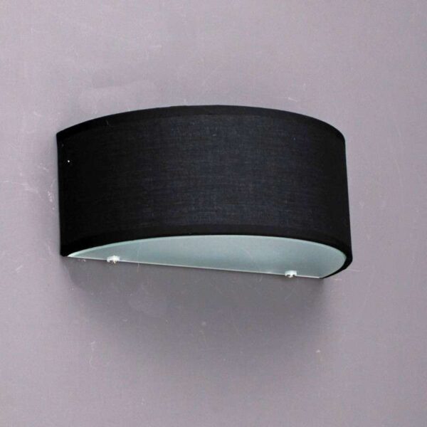 Landelijke wandlamp half rond zwart - Drum - Afbeelding 2