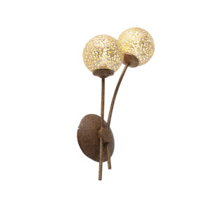wandlampen Landelijke wandlamp roestbruin met schakelaar Kreta Metaal Roestbruin De hoort thuis in een landelijk interieur. roestbruine kleur combinatie het