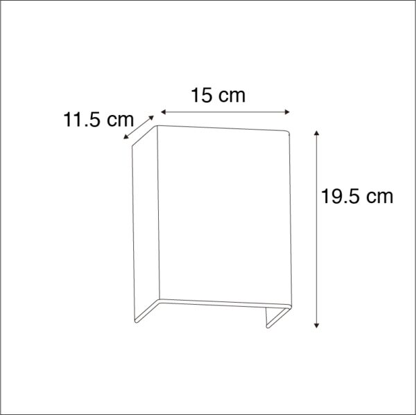 Landelijke wandlamp wit - Vete - Afbeelding 3
