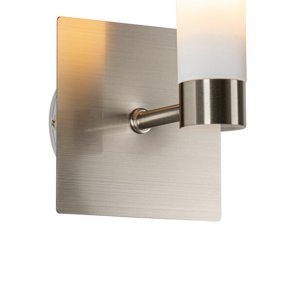 Moderne badkamer wandlamp staal IP44 - Bath - Afbeelding 2