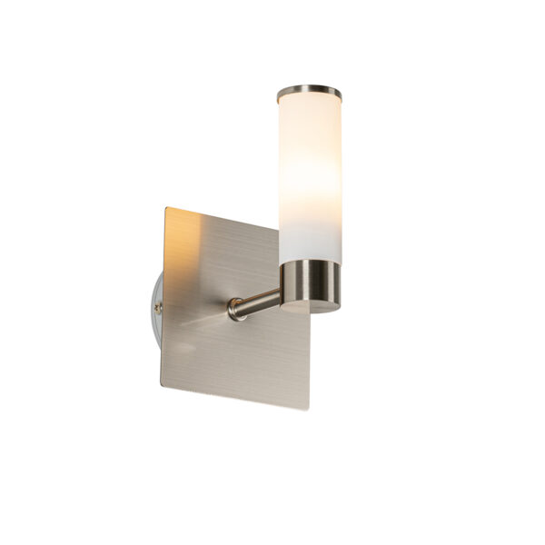 wandlampen Moderne badkamer wandlamp staal IP44 Bath StaalGlas Staal