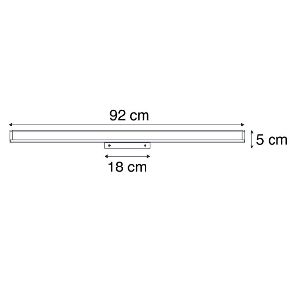 Moderne badkamer wandlamp staal 92 cm IP44 - Cascada - Afbeelding 3
