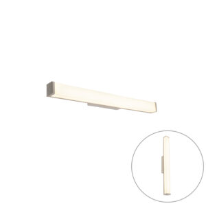 wandlampen Moderne badkamer wandlamp staal 62 cm IP44 Cascada KunststofStaal Staal Onze komt perfect tot zijn recht boven de Met rechte vorm en fris ogende