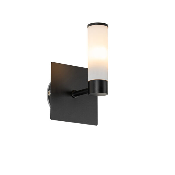 wandlampen Moderne badkamer wandlamp zwart IP44 Bath StaalGlas Zwart