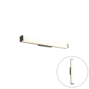 wandlampen Moderne badkamer wandlamp zwart 62 cm IP44 Cascada KunststofStaal Zwart Onze komt perfect tot zijn recht boven de Met rechte vorm en fris ogende