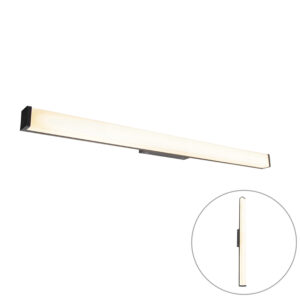 wandlampen Moderne badkamer wandlamp zwart 92 cm IP44 Cascada KunststofStaal Zwart Onze komt perfect tot zijn recht boven de Met rechte vorm en fris ogende
