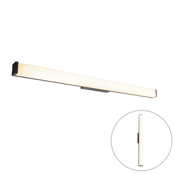 wandlampen Moderne badkamer wandlamp zwart 92 cm IP44 Cascada KunststofStaal Zwart Onze komt perfect tot zijn recht boven de Met rechte vorm en fris ogende