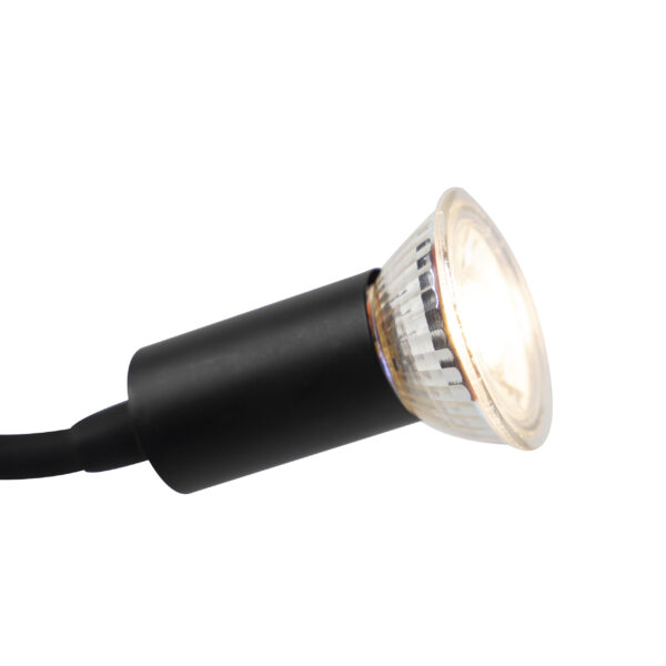 Moderne flexibele wandlamp USB zwart - Zeno - Afbeelding 2