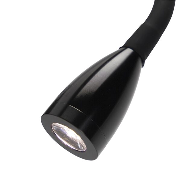 Moderne flexibele wandlamp zwart LED - Flex - Afbeelding 2