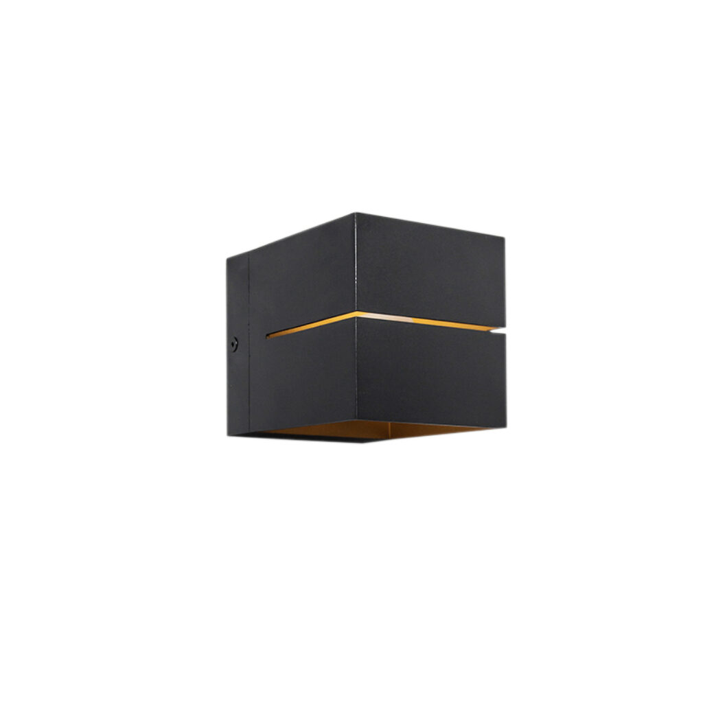 wandlampen Moderne set van 4 zwart met goud Transfer Aluminium Zwart Deze 2 komen in een Ideaal voor de hal slaapkamer of woonkamer. Je maakt zo geheel je