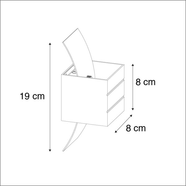 Moderne wandlamp aluminium - Amy - Afbeelding 2