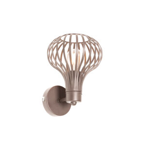 wandlampen Moderne wandlamp bruin Saffira Aluminium Bruin Een moderne dat is onze coole Saffira. Mooi afgewerkt in aluminium en open lampenkap. Het design van