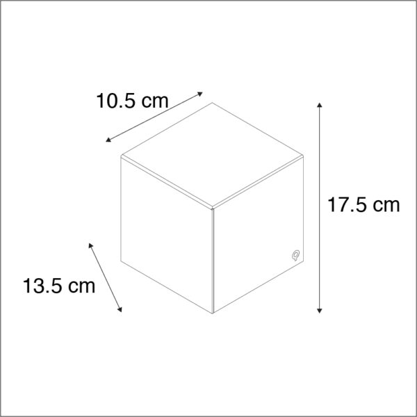 Moderne wandlamp goud - Cube - Afbeelding 3