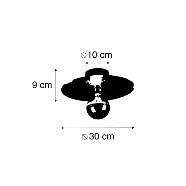 Moderne wandlamp goud 30cm - Disque - Afbeelding 3