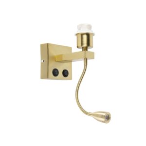 wandlampen Moderne wandlamp goud met flexarm Brescia Combi Metaal gouden die gemakkelijk te combineren is een opvallende of simpele je kan helemaal zelf kiezen