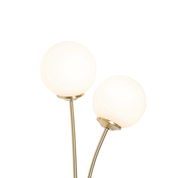 Moderne wandlamp goud met opaal glas 2-lichts - Athens - Afbeelding 2