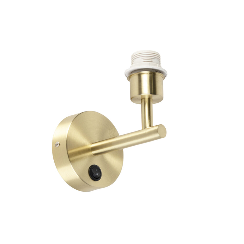 wandlampen Moderne wandlamp goud met schakelaar Combi Metaal De perfecte keuze voor iedere liefhebber van minimalistische en moderne Kies de onmiskenbare charme